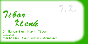 tibor klenk business card
